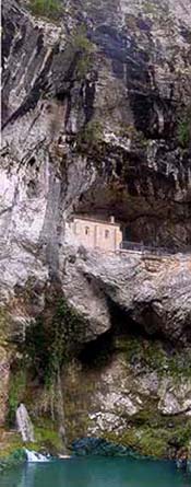 The sanctuary cave of Covadonga